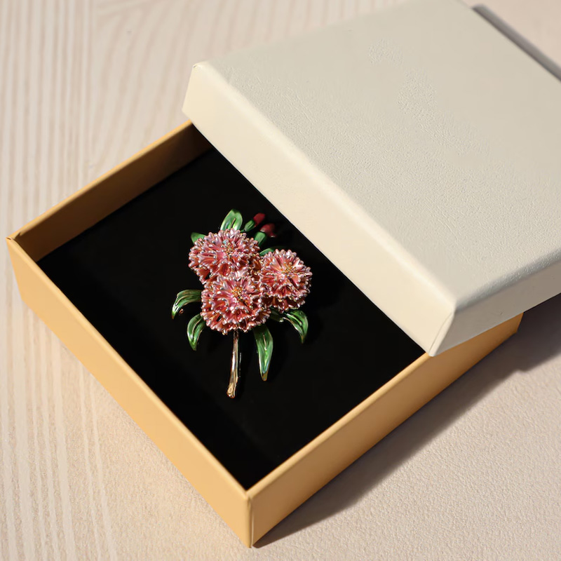 Personalized Elegant Handmade Jewelry Gift Meaningful Mother Daughter Birthday Accessory Floral Birth Flower Pins Mother's Day Gift