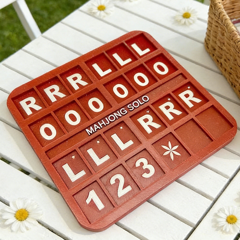 Colorful Mahjong Solo Practice Board Gift for Mahjong Players Fun Table Game Accessory 3D Solo Mahjong Board
