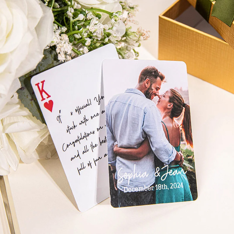 Personalized Wedding Guest Book Alternative Photo Poker Cards Wedding Keepsakes Gift for Her Him
