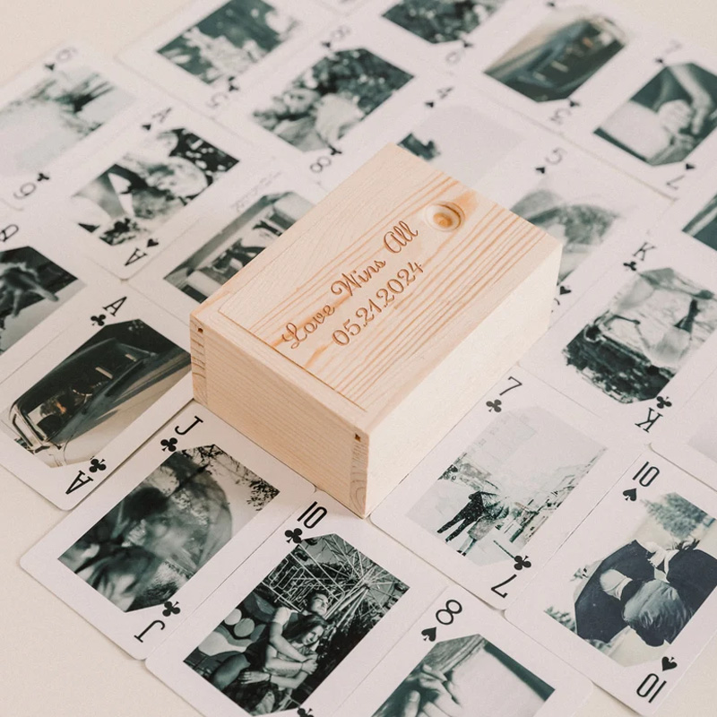 Personalized Deck of Playing Cards in Box Unique Photo Album Alternative Photo Playing Cards Deck Gift for Family and Couples and Friends