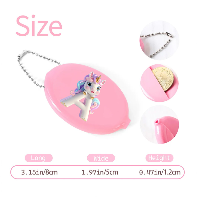 Personalized Magical Dream Horse Initial Holder Ideal For Children Everyday Use Coin Purse