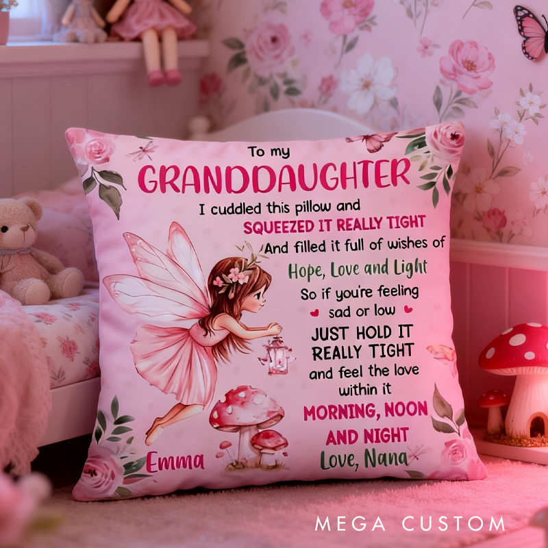 Personalized Gift For Granddaughter To My Daughter Granddaughter Fairy Theme Pillow