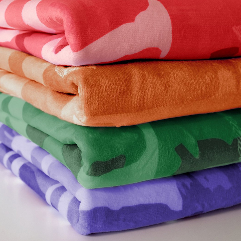 Personalized Colorful Name Pattern Soft Absorbent Summer Vacation Poolside Essential Name Signature Style Beach Towel