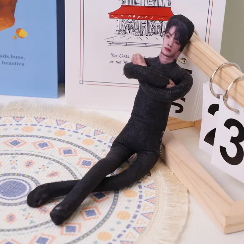 Personalized Custom Face Figure Soft Stuffed Toy Funny Flexible Poseable Doll Unique Gift Idea Handmade Abstract Plush