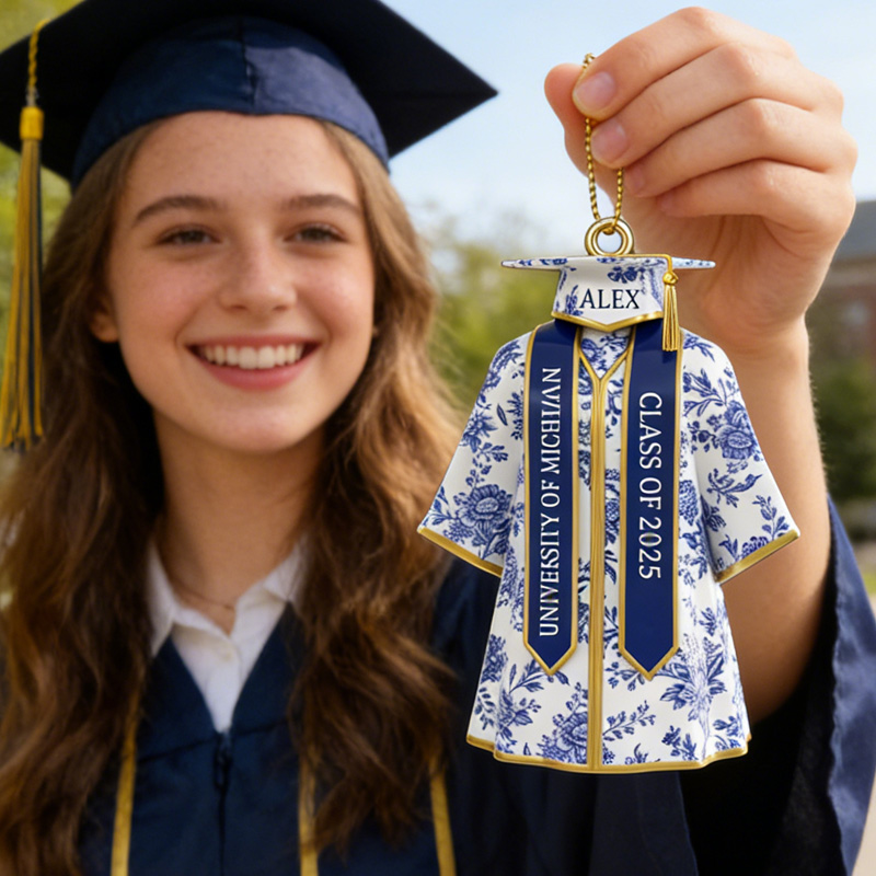 Personalized Gifts For Graduate Toile de Jouy Ornament Graduation Gifts Gift for Her Him