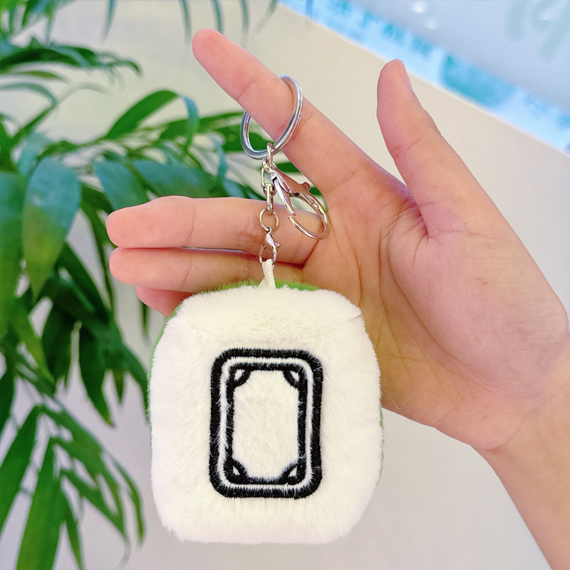 Plush Mahjong Tile Gift Cute Lucky Charm Accessories for Game Lovers Bag Pendant Keychain Gift for  Game Lover