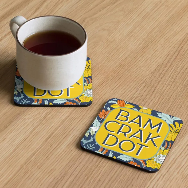 Colorful Mahjong Inspired Funny Quote Table Protection Decorative Drink Holder Gift Bam Crak Dot Classic Floral Coaster