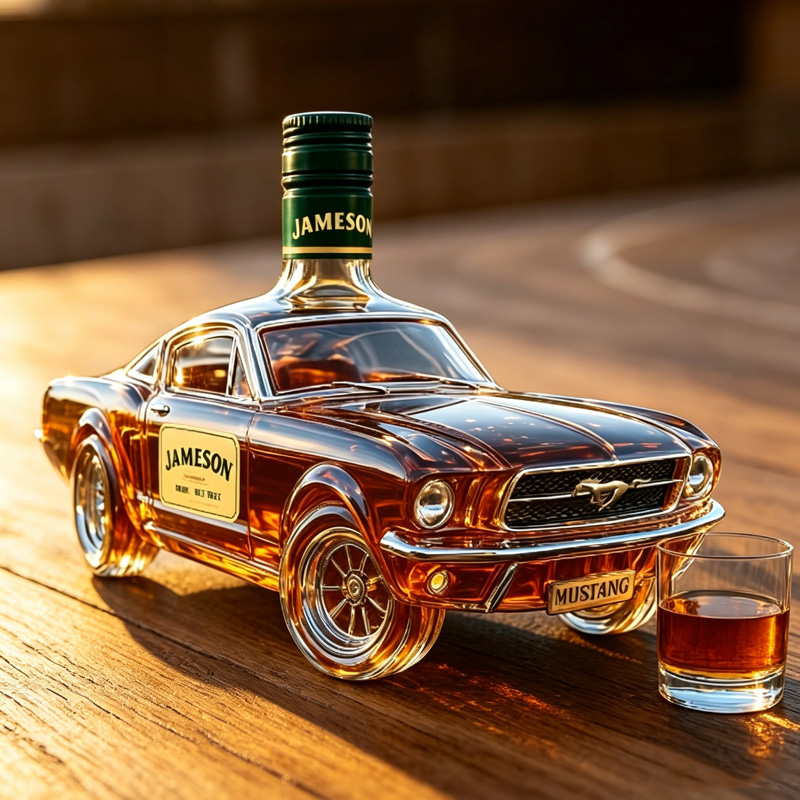 Personalized Classic Muscle Car Shape Sleek Racing Style Collector Gift for Whiskey Lovers Bold Masculine Decanter