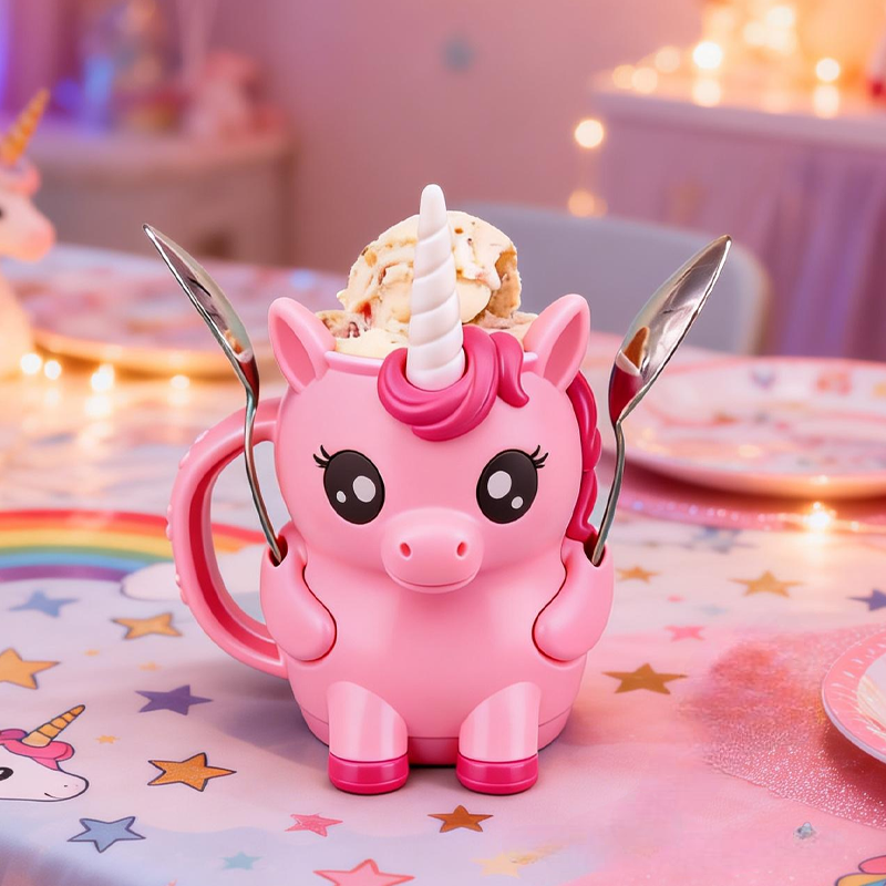 Pink Dream Horse Ice Cream Pint Holder 3D Printed Cozy with Spoon Slot