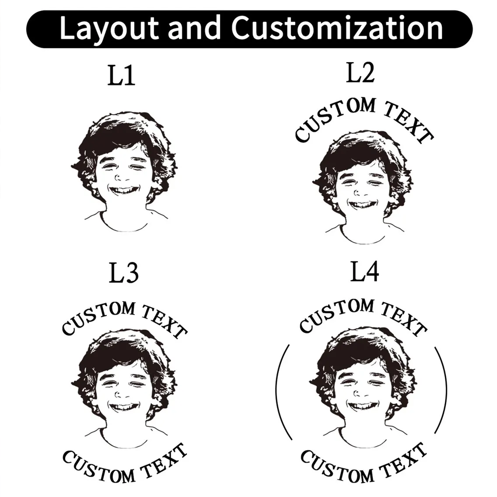 Personalized Photo Stamp Custom Portrait Rubber Stamp Perfect for Couple Romantic Gifts Journals or Scrapbooking