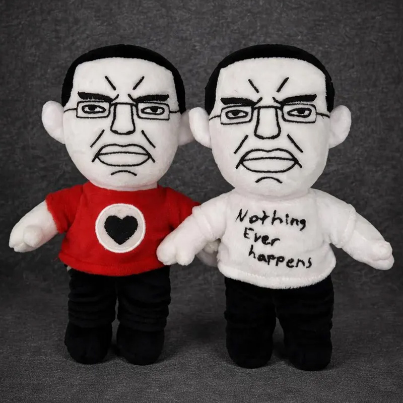 Funny Angry Face Meme Plush Doll Set Internet Chud Expression Toy Soft Stuffed Figure Gift Collectible Chud Soyjak Chudjak Plush