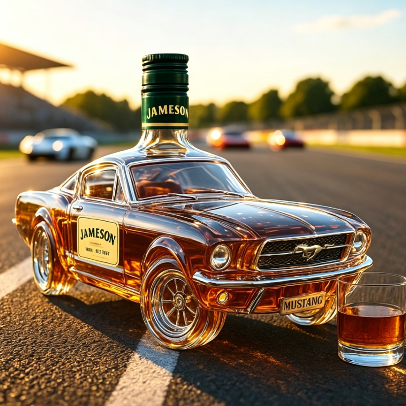 Personalized Classic Muscle Car Shape Sleek Racing Style Collector Gift for Whiskey Lovers Bold Masculine Decanter