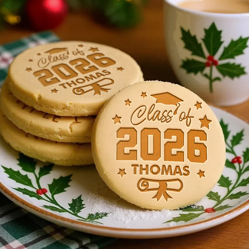 Graduation Class of 2026 Personalized Name Star Cap Diploma Celebration Baking Gift Cookie Cutter