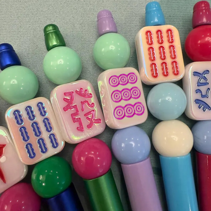 Colorful Creative Mahjong Style Cute Ballpoint Writing Tool Student Gift Stationery Mahjong Pen