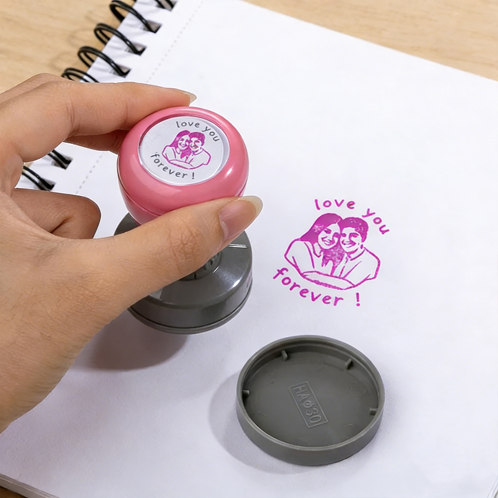 Personalized Photo Stamp Custom Portrait Rubber Stamp Perfect for Couple Romantic Gifts Journals or Scrapbooking