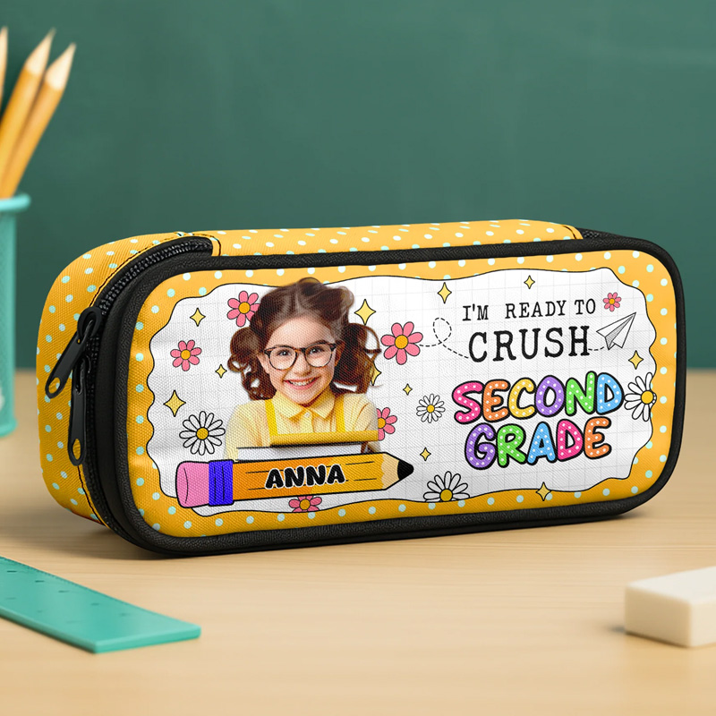 Personalized Kid Photo I am Ready To School Pencil Case Back To School Gift