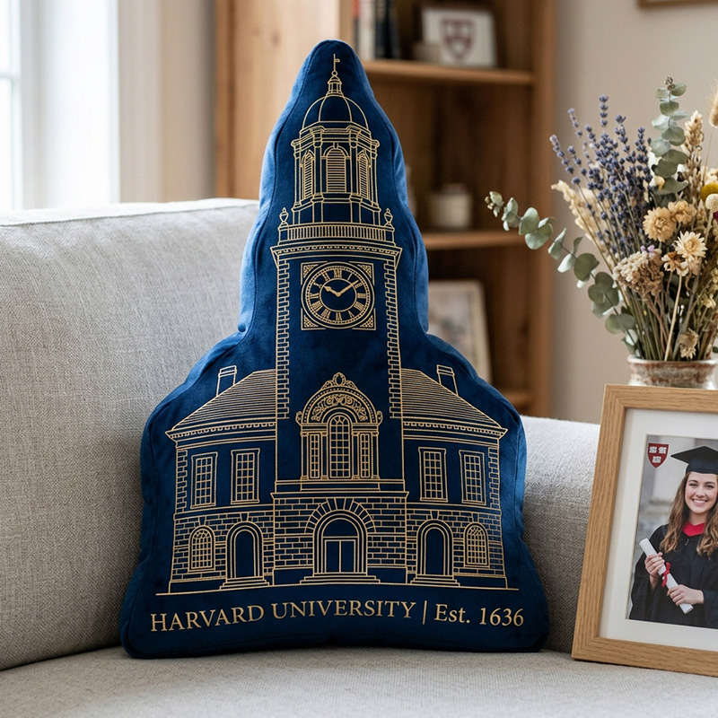 Personalized University Design Graduation Gift Custom Name College Pride Dorm Decor 3D Print Pillow