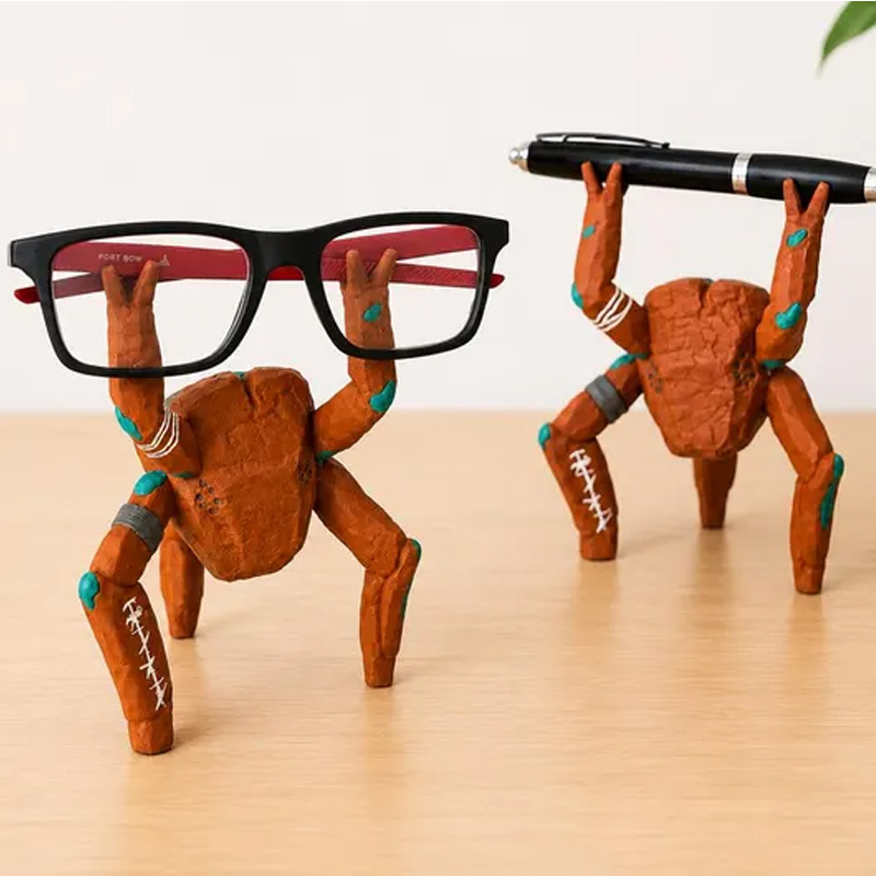 Personalized Funny Desk Buddy Clay Style Geek Office Gift Quirky Pen And Eyeglass Holder For Fans Rocky Figurine 3D Printed Movie Authentic Glasses