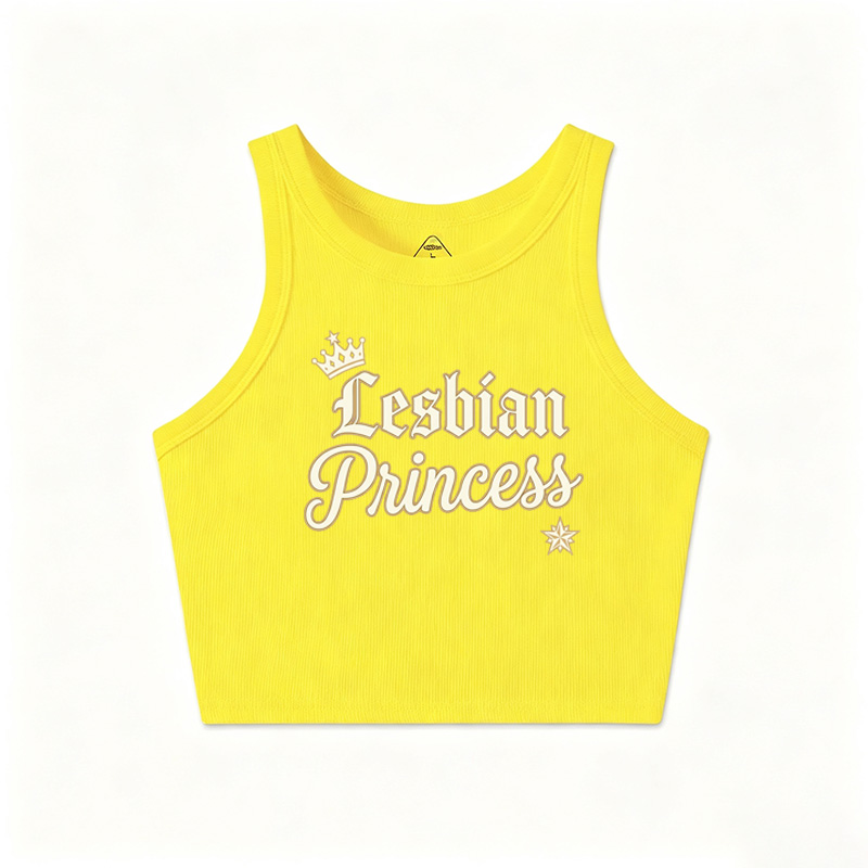 Personalized Lesbian Princess Crop Tank Top Lesbian Pride Tank Top Lesbian Aesthetic  Tank Pride Shirt  Lesbian Pride Month Tank