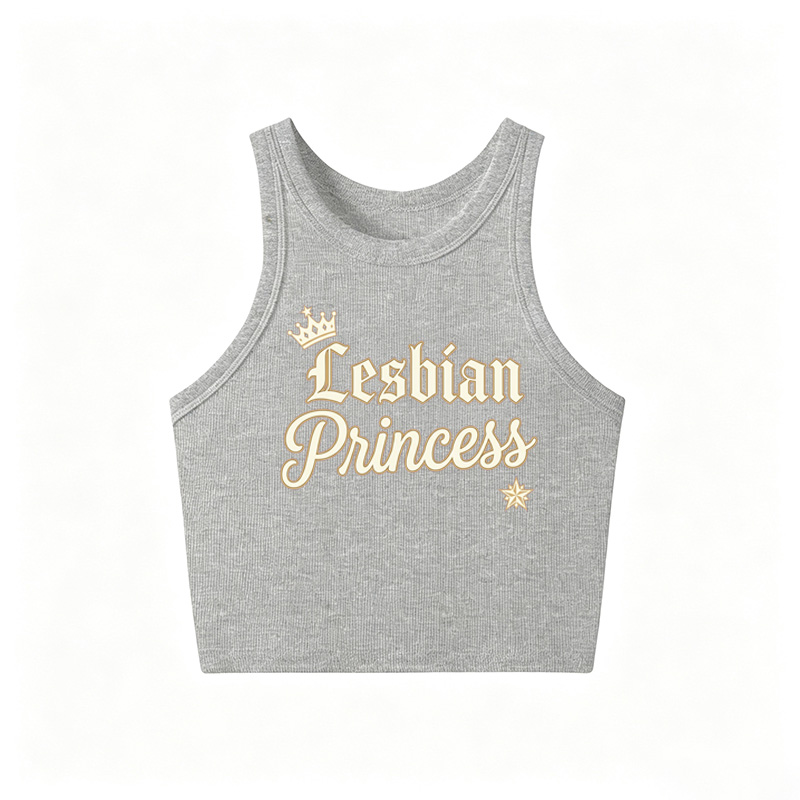 Personalized Lesbian Princess Crop Tank Top Lesbian Pride Tank Top Lesbian Aesthetic  Tank Pride Shirt  Lesbian Pride Month Tank