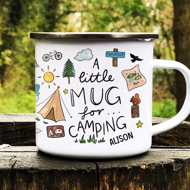 Personalized a Little Mug for Camping Custom Camp Mugs Adventure Mountain Mugs Gift for Kid Outdoor Enthusiasts