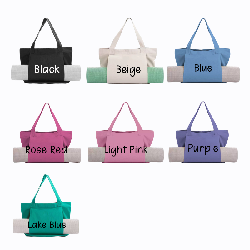Personalized Yoga Mat Tote Bag Custom Canvas Pilates Bag Yoga Tote Bag Gym Yoga Lover Gift for Women Her