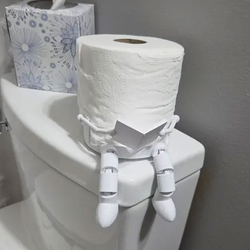Personalized Toilet Paper Roll Holder Funny Bathroom Accessory Cute Sitting Figure Shelf Decor For Home Gift for Kids