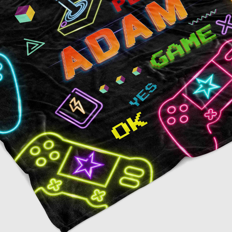 Personalized Gaming Blanket the Best Player Game Blanket Custom Gamer Name Blanket Kids or Gift for Game Geek Lover