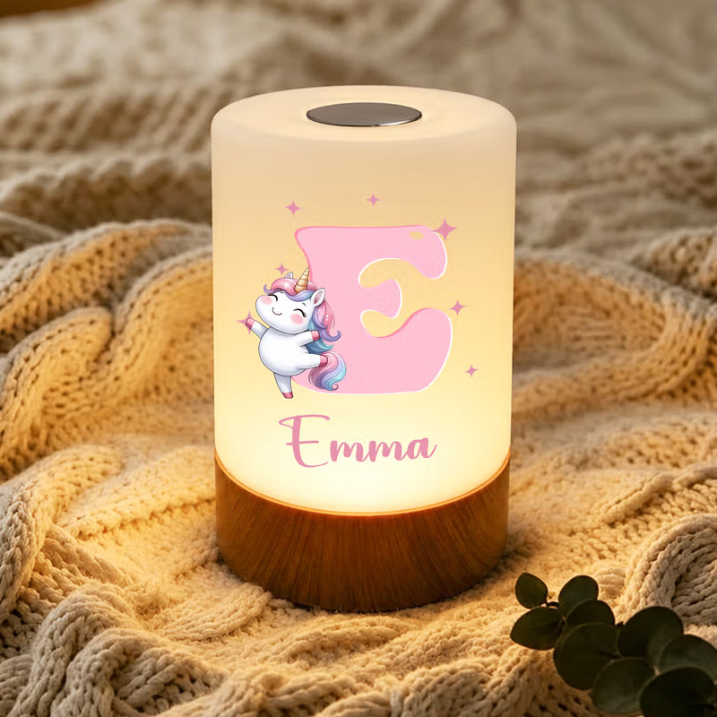 Personalized Dancing Animal Dimmable Touch Control Rechargeable Night Light with Name and Adjustable Colors Bedroom Decor Birthday Gift for Kids