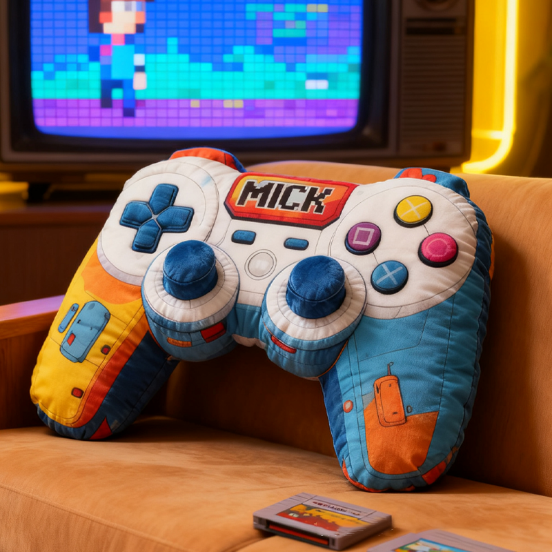 Personalized Graphic 3D Print Game Controller Pillow Custom Boy Gamer Lover Pillow Gift for Game Geek
