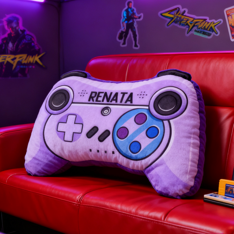 Personalized Game Controller Pillow Funny Kid Gamer Pillow Gift for Geek Game