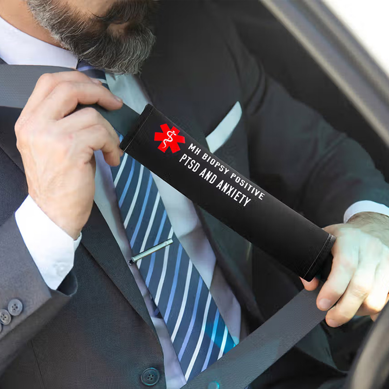 Personalized Medical Alert Seatbelt Cover Special Needs Emergency Injection Info Car Safety Medical Alert