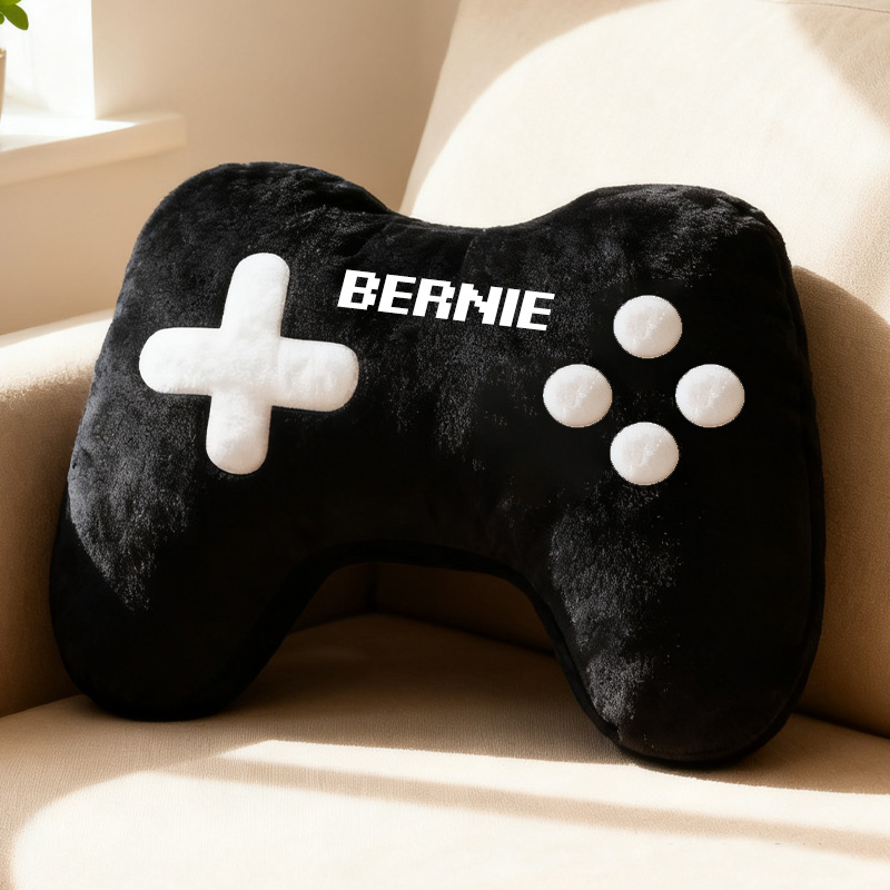 Personalized Game Controller Pillow Gamer Decor Gaming Room Cushion Geek Gift for Kids & Teens Perfect Christmas Gift