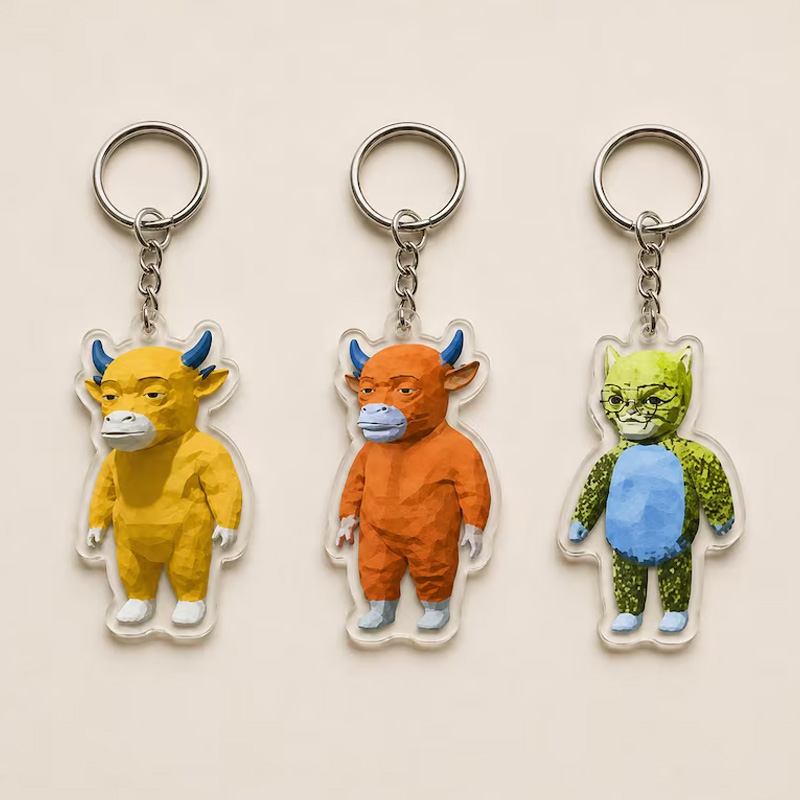Personalized Niu Lai Keychain Colorful Cartoon Creature Bag Charm Fun Gift For Kids And Friends