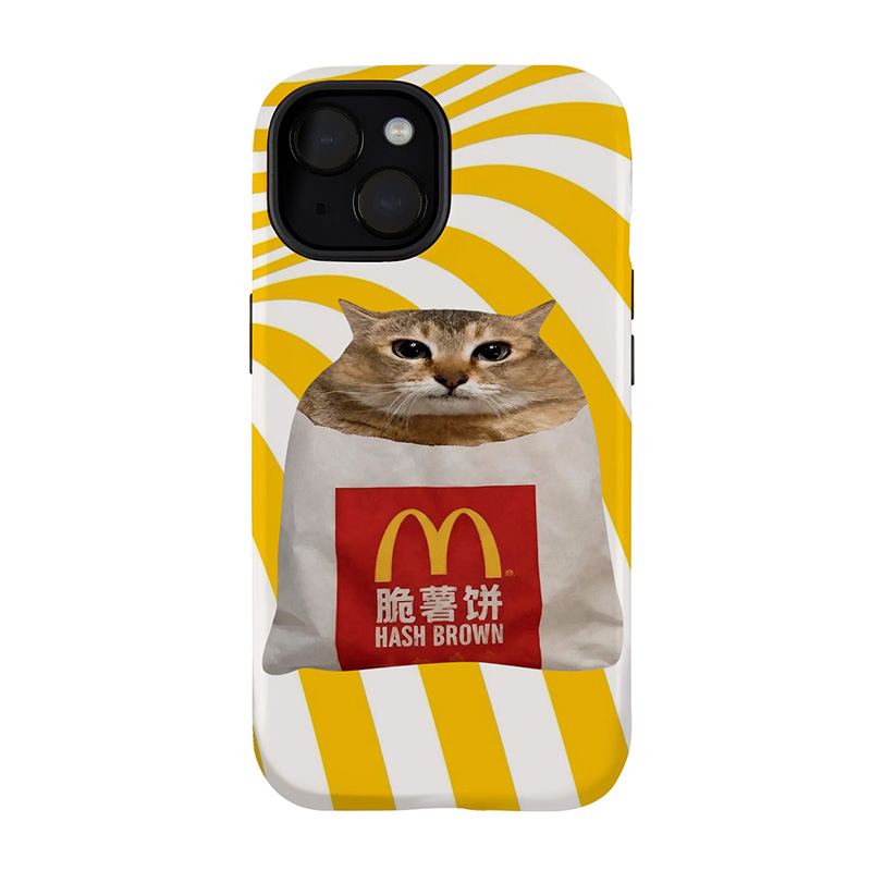 Personalized Funny Meimei Cat Hash Brown Phone Case Cute Meme Cat Protective Cover For iPhone