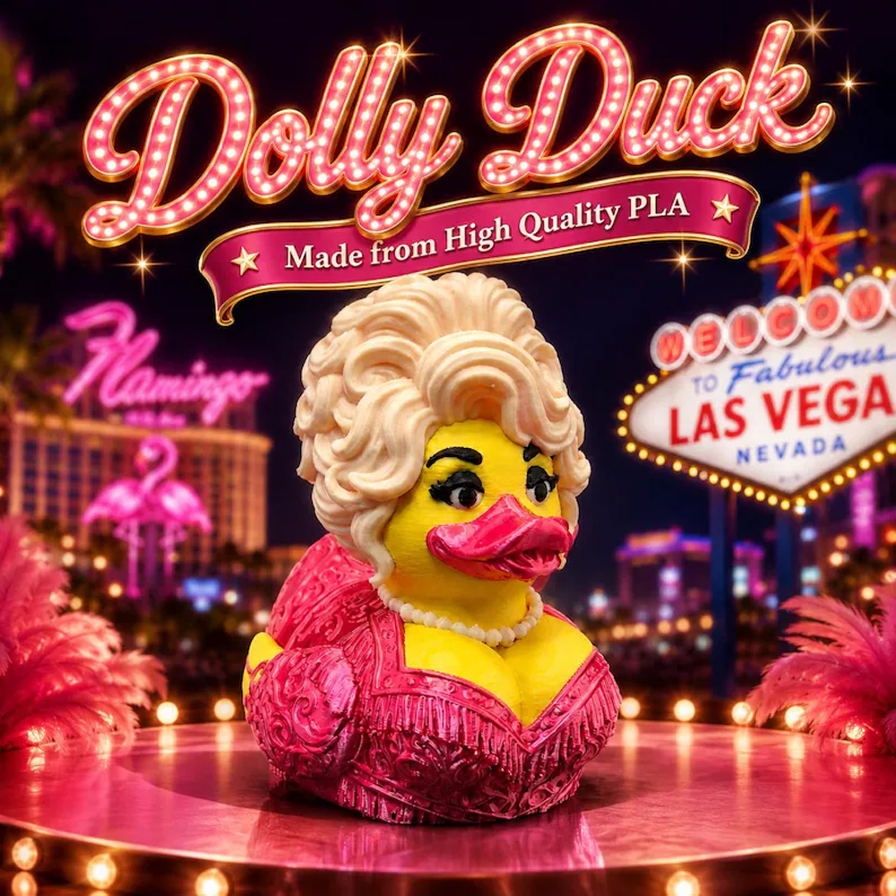 Dolly Parton Duck 3D Printed Dolly Duck Country Music Dashboard Duck Dolly Parton Gift