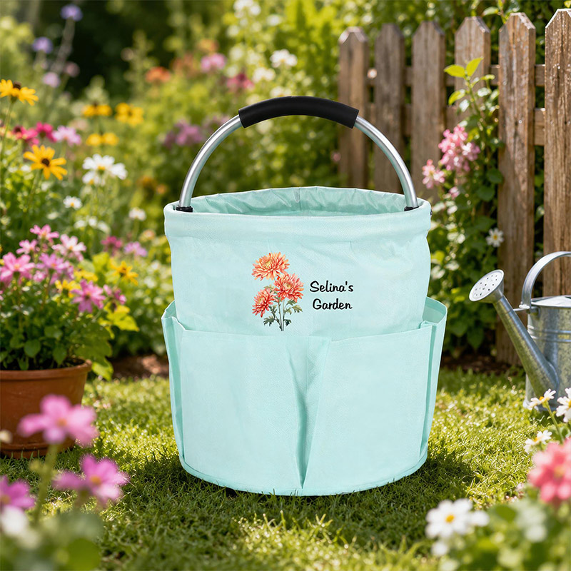 Personalized Garden Tool Tote Bag Gardening Tote Collapsible Oxford Cloth Organizer Gift for Mom Grandma Gardener