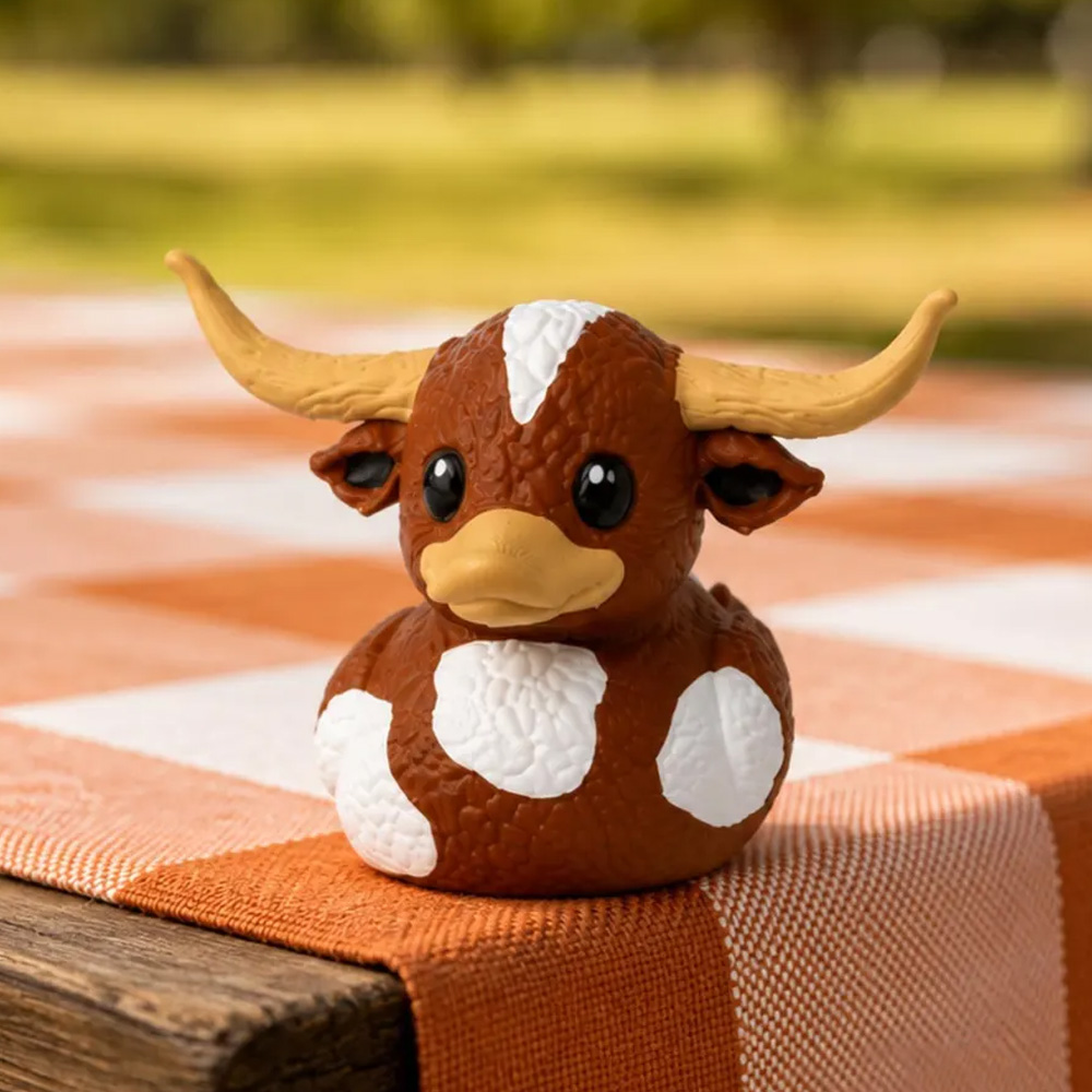 Personalized Longhorn Cow Duck Figurine Cute Farmhouse Hybrid Animal O