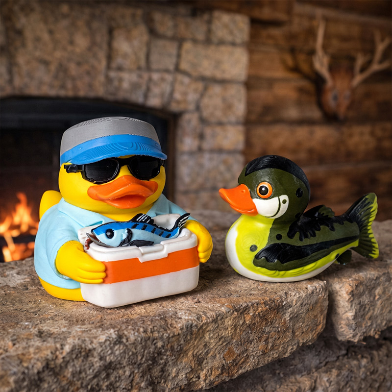 Personalized Fishing Duck Decor Duck for Dad Grandpa Hunter Decoration Cabin Decor Fishing Enthusiast Present Desk Ornament Dashboard Fisherman Funny Gift Tackle Box