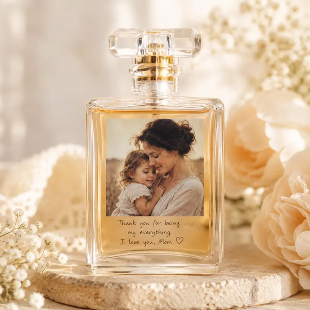 Personalized Refillable Perfume Bottle for Mom Mother of The Bride Mother of the Groom Thank you Wedding Gift Custom Photo Perfume Bottle 