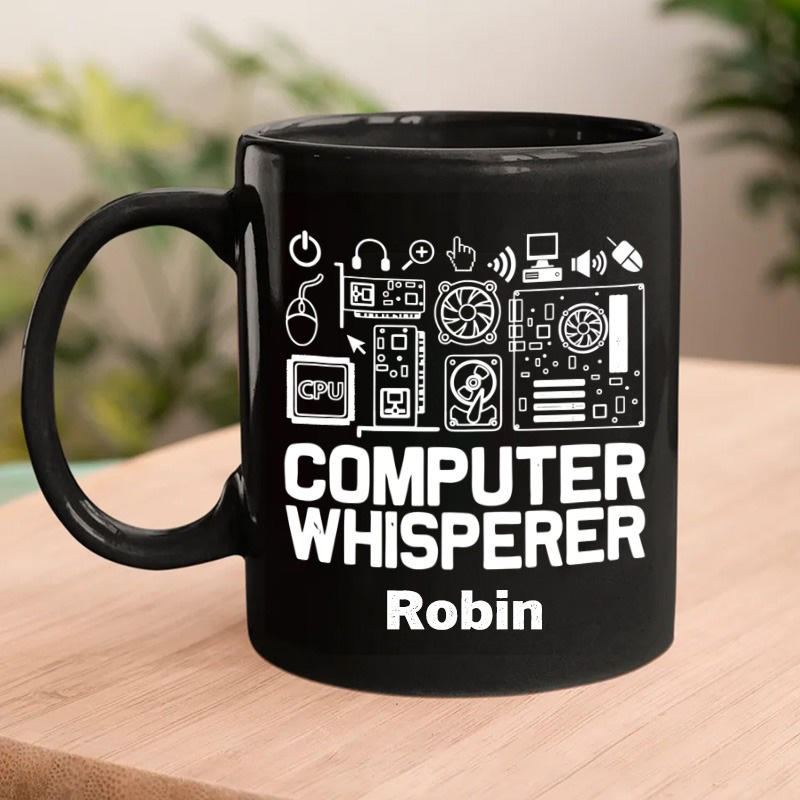 Personalized Computer Whisperer Mug It Tech Support Nerds Geek Mug Geek Professional Humor Gift