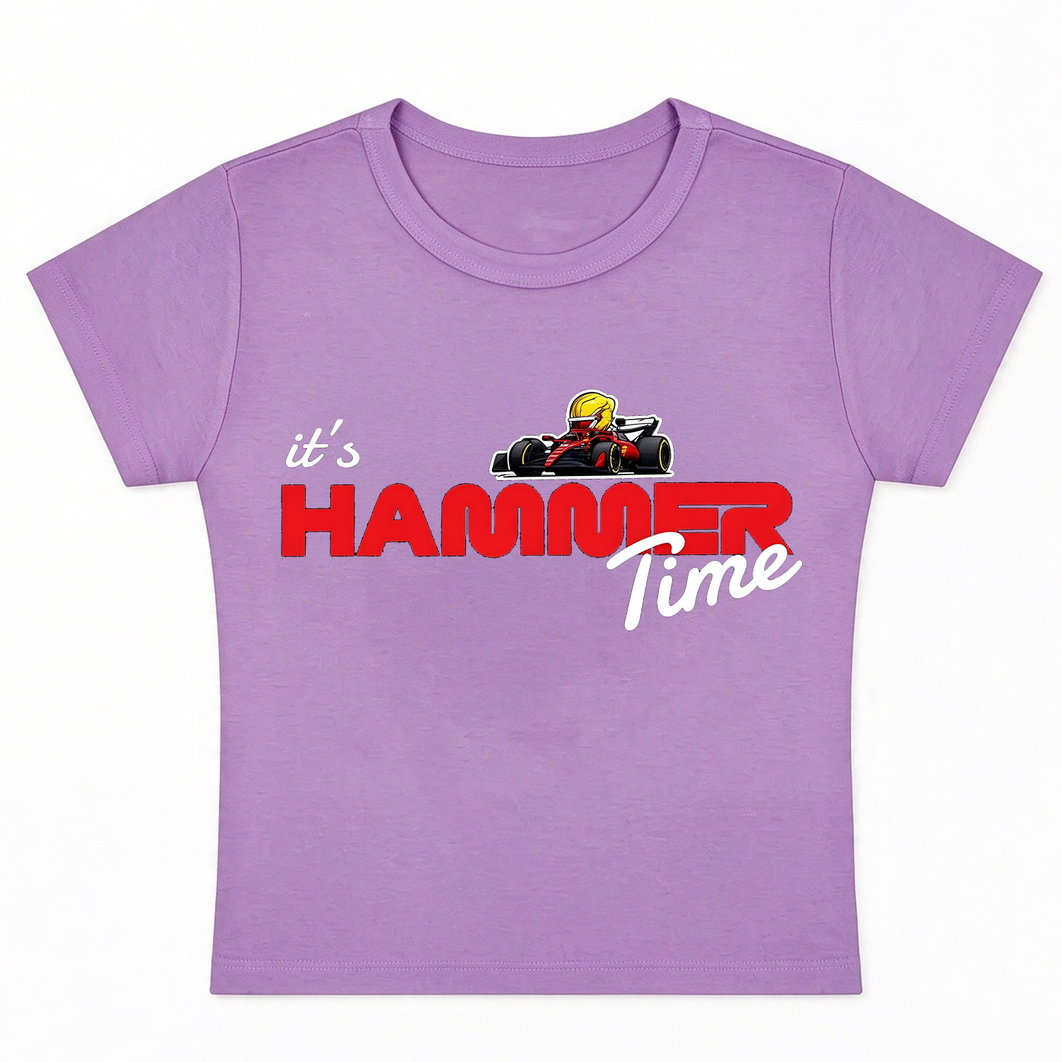 F1 It's Hammer Time Baby Tee, Lewis Hamilton Inspired Cropped T-shirt, Formula 1 Women’s Crop Top, F1 Fan Gift