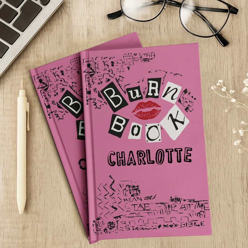 Personalized Trendy Pink Theme Custom Name Fashion Mark Pattern Creative Journal Gifts For Girl Daughters Friends