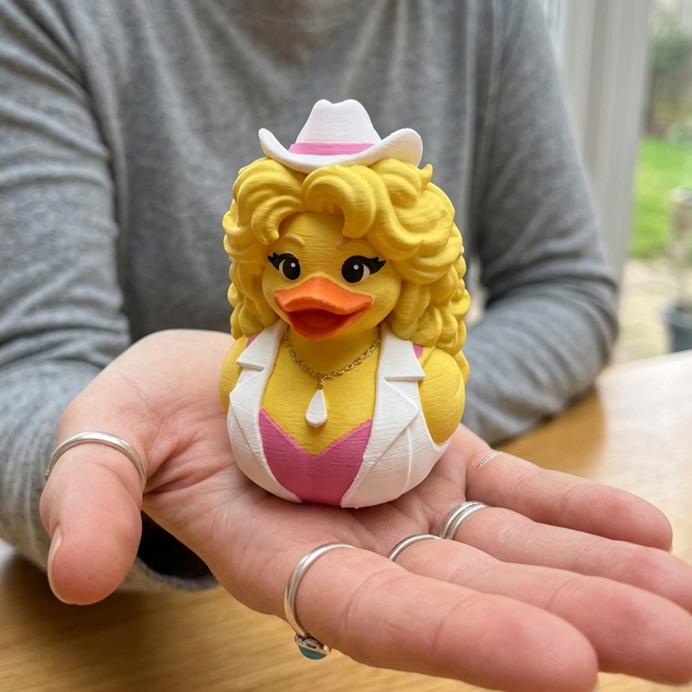 Dolly Parton Duck 3D Printed Dolly Duck Country Music Dashboard Duck