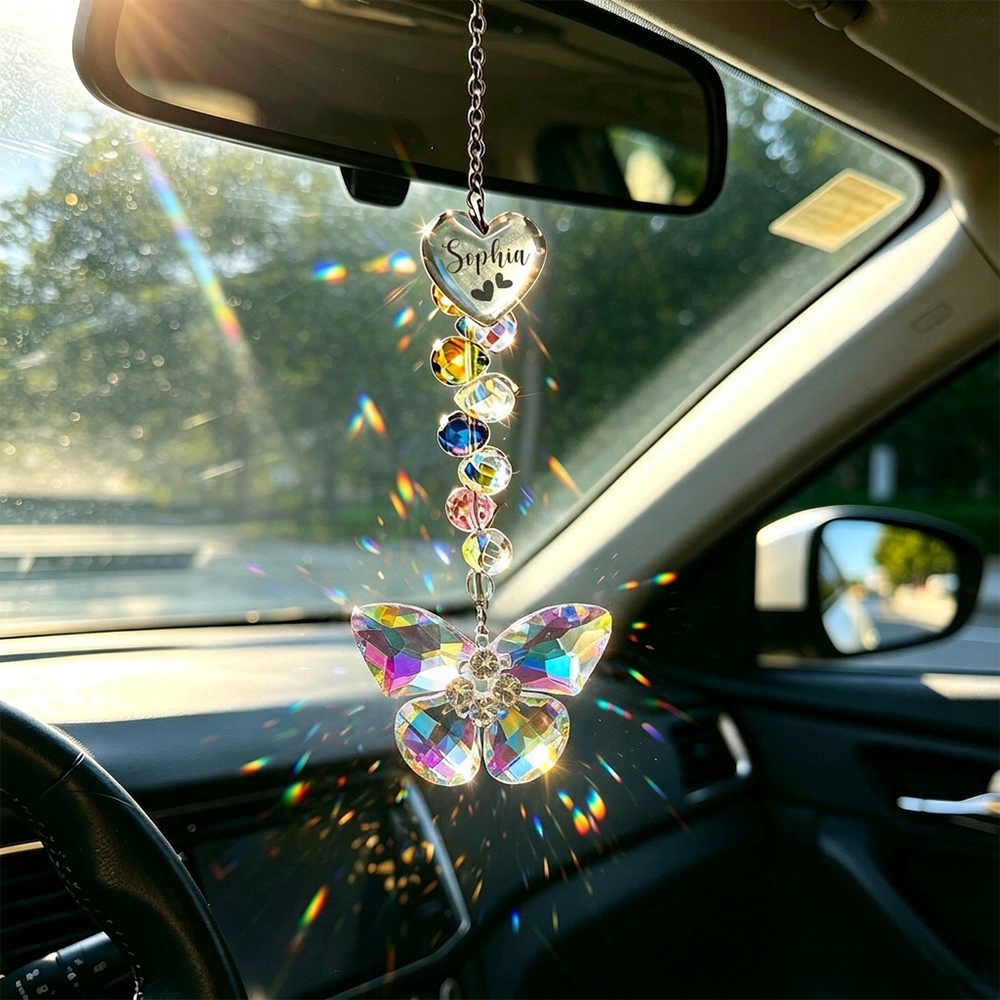 Personalized Crystal Butterfly Sun catcher Pet Sun Catcher Rainbow Bridge Catcher Decor Pet Memorial Gifts