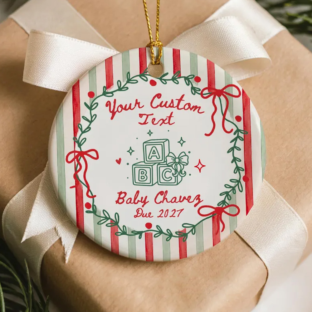Promoted to Grandparents Again Ornament One More Grandchild to Love Pregnancy Announcement Gift Future Grandma Grandpa Christmas Keepsake