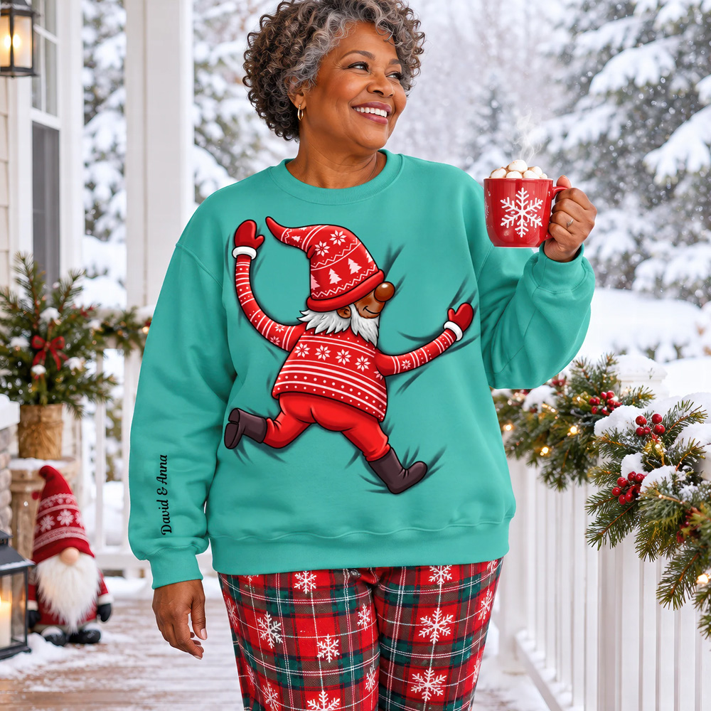 Personalized Naughty Gnome Christmas Sweatshirt Taken By Playful Holiday Elf Cozy Festive Pullover For Winter Lounge Wear