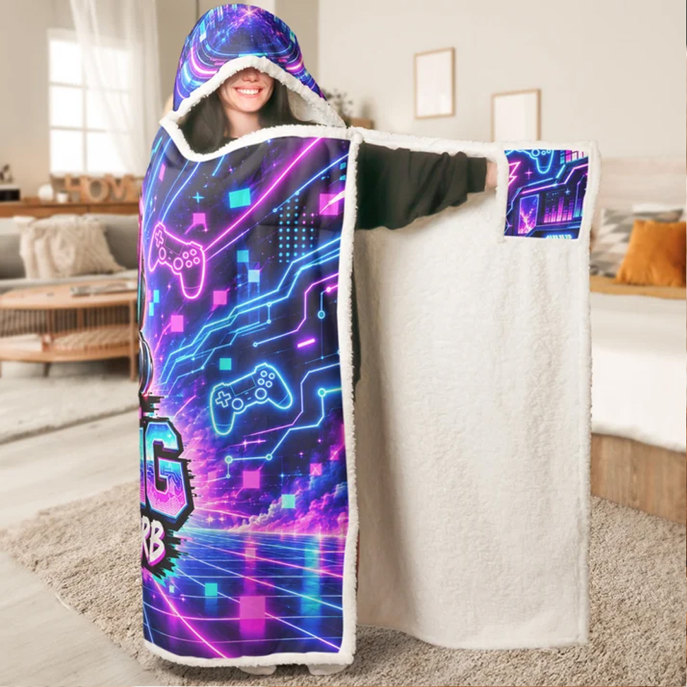 Personalized Blanket Can't Hear You I'm Gaming Funny Reading Blanket For Game Lovers