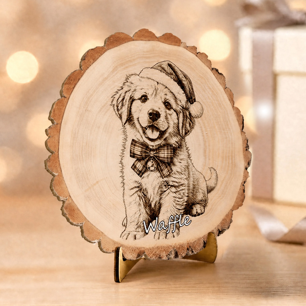 Personalized Wooden Tabletop Decor Meaningful Christmas Gift For Pet Lovers Custom Wooden Wall Art Home Decor Custom Christmas Wood Slice Standee
