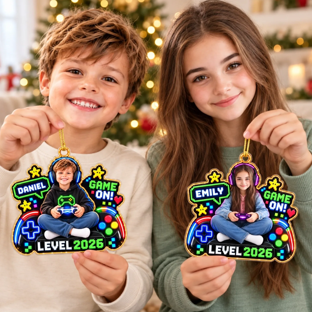 Personalized Acrylic Ornament Custom Photo Game On Gifts For Kids Gamers Gaming Lovers